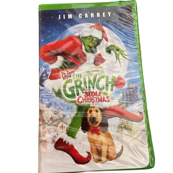Universal original VHS Dr.Seuss How the Grinch Stole Christmas Jim Carrey - Picture 1 of 3